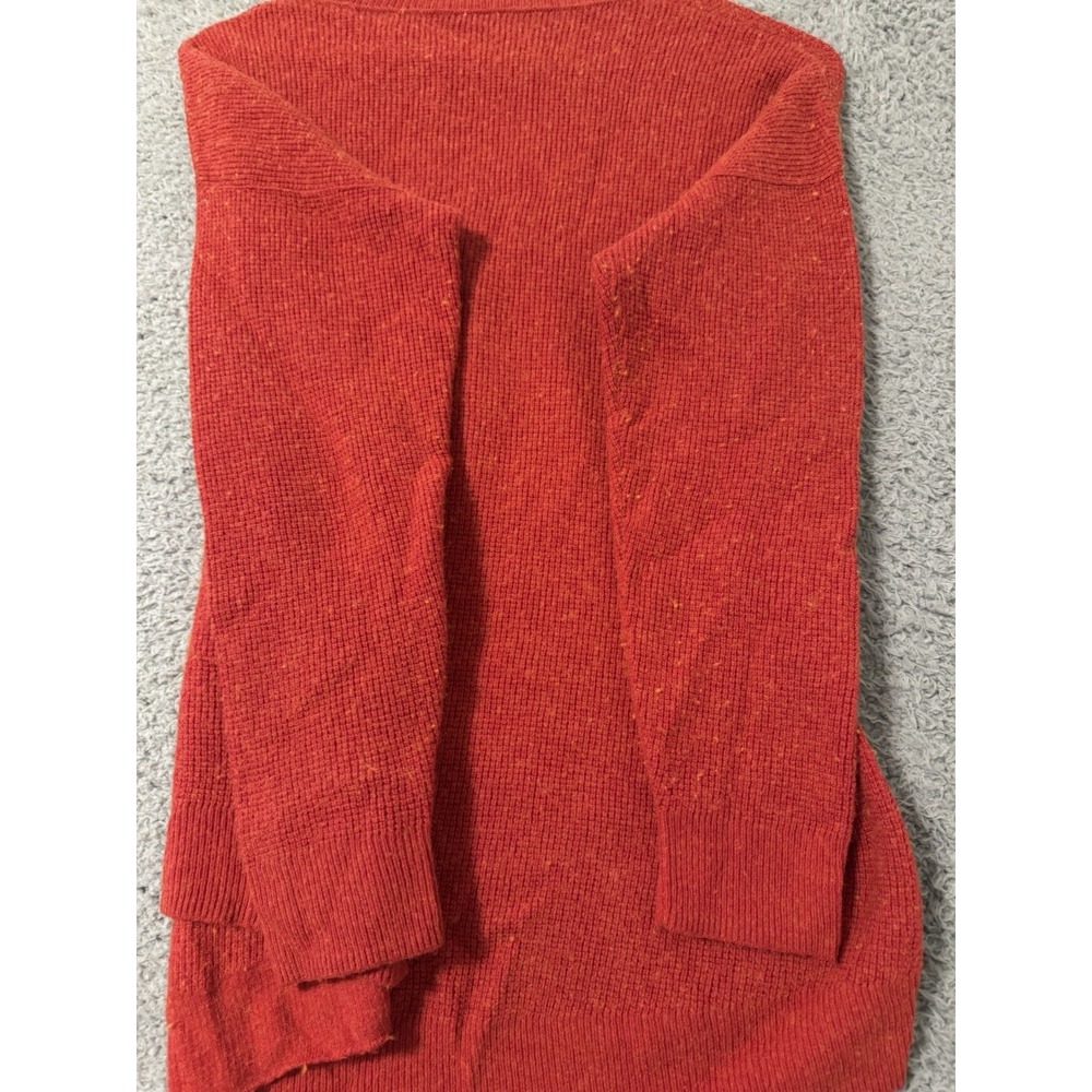 Madewell Women's Asherton Wool Red Waffle Knit Thermal Henley Sweater Size Small - Picture 9 of 9